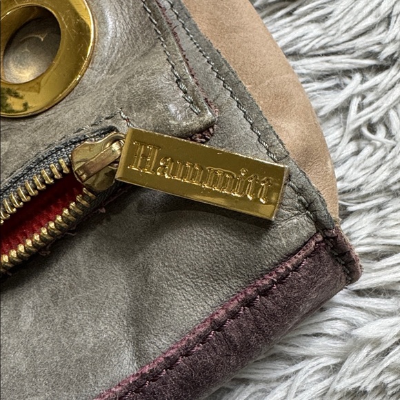 Hammitt Montana large reversible Gray and Brown Shoulder Bag with Gold Accents - Picture 12 of 12